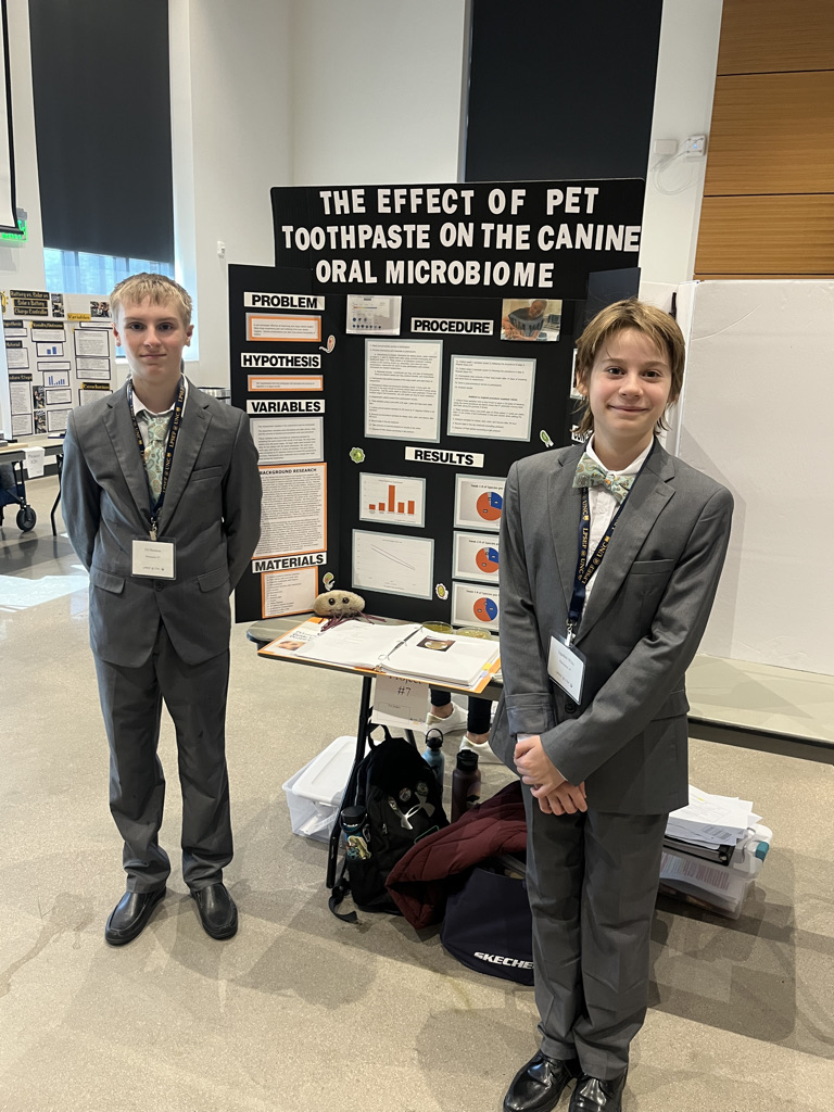 Jagger and Eli placed 2nd in the Regional Science Fair for Microbiology